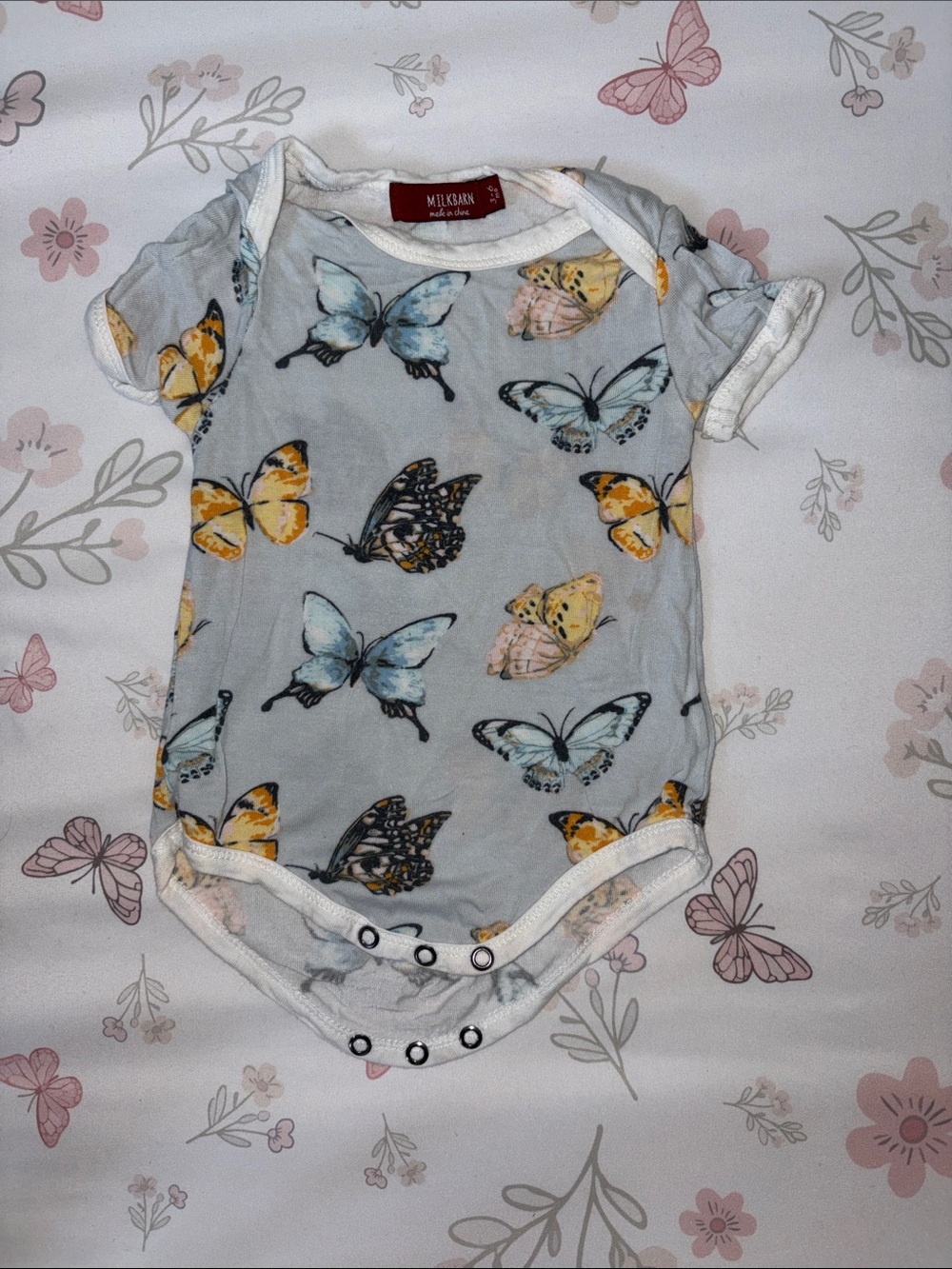 Milkbarn bamboo Butterfly Baby Onesie
